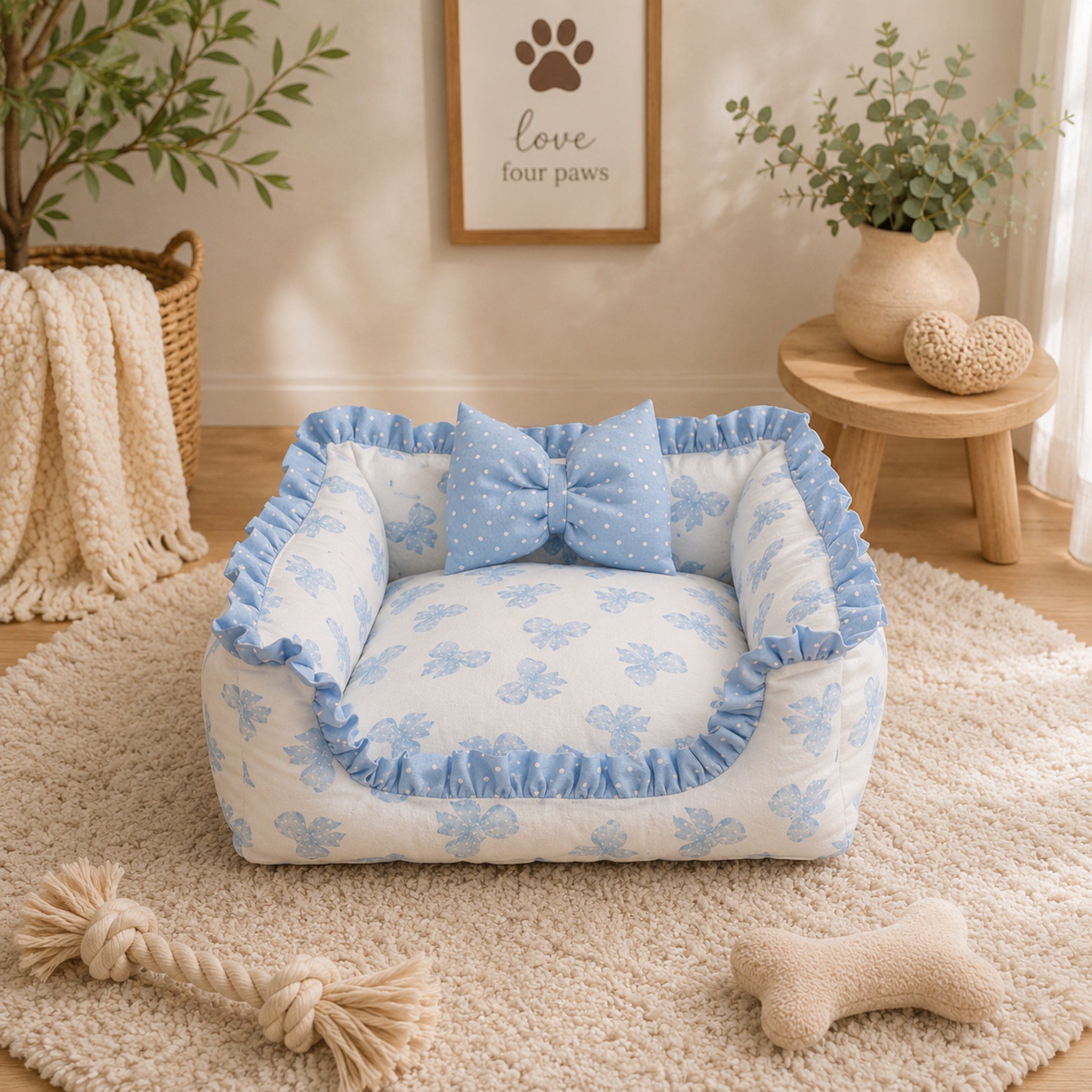Cuccia Morbida Fiocco per Animali Domestici